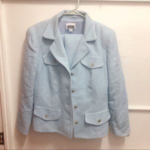 Vintage Tweed Suit Blazer Dress 2 pieces